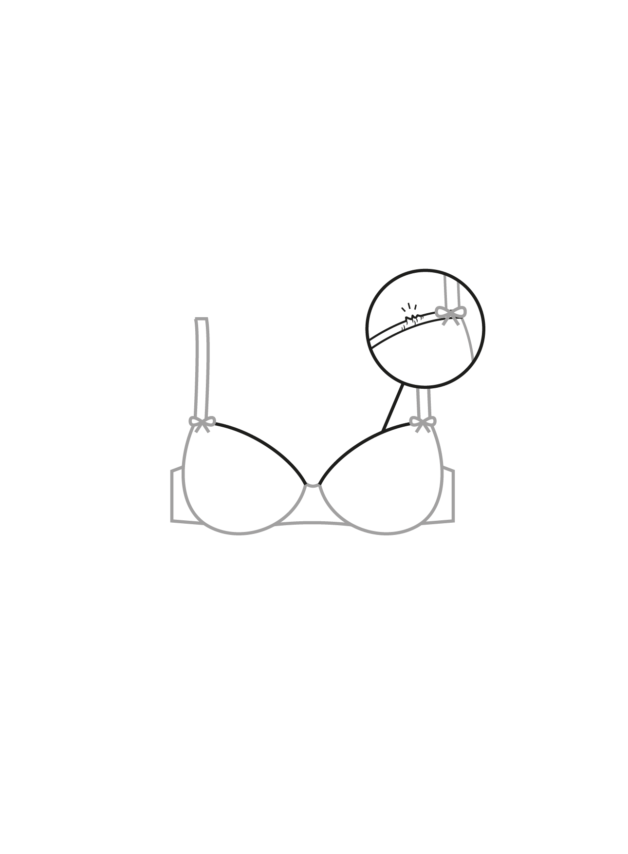 Décolleté décousu ou abimé