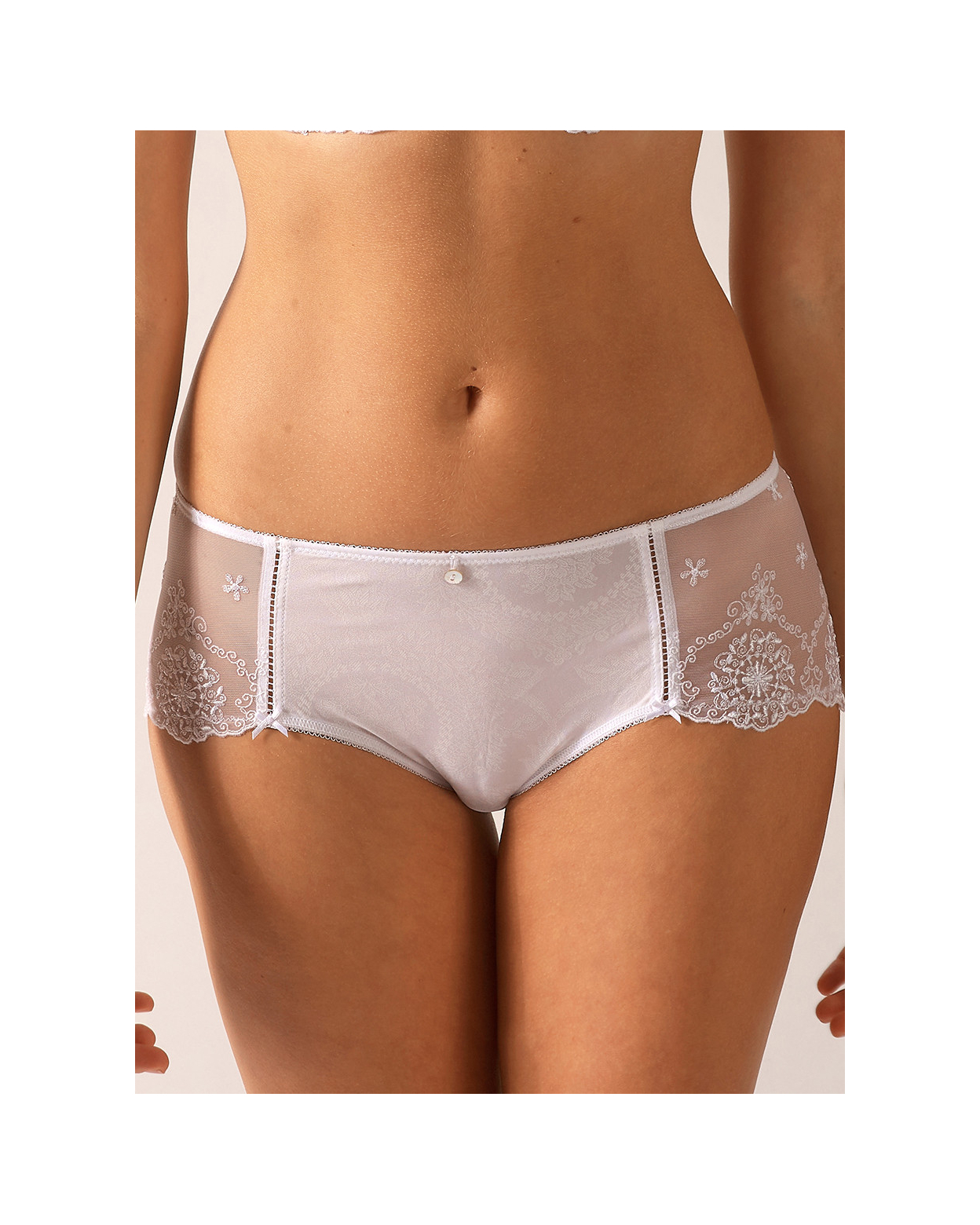 Shorty LILLY ROSE Blanc