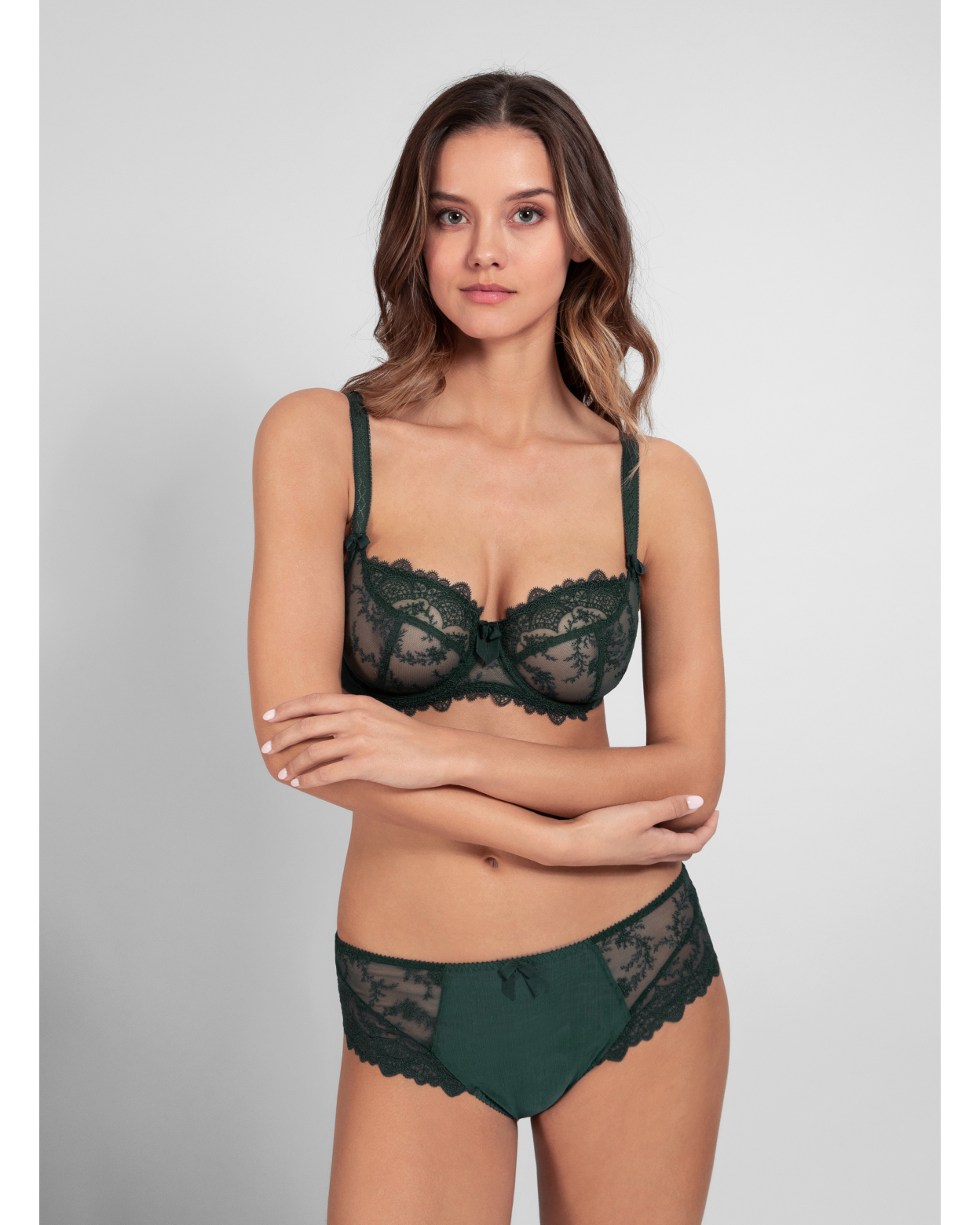 Low-necked bra LOUISE Sequoia