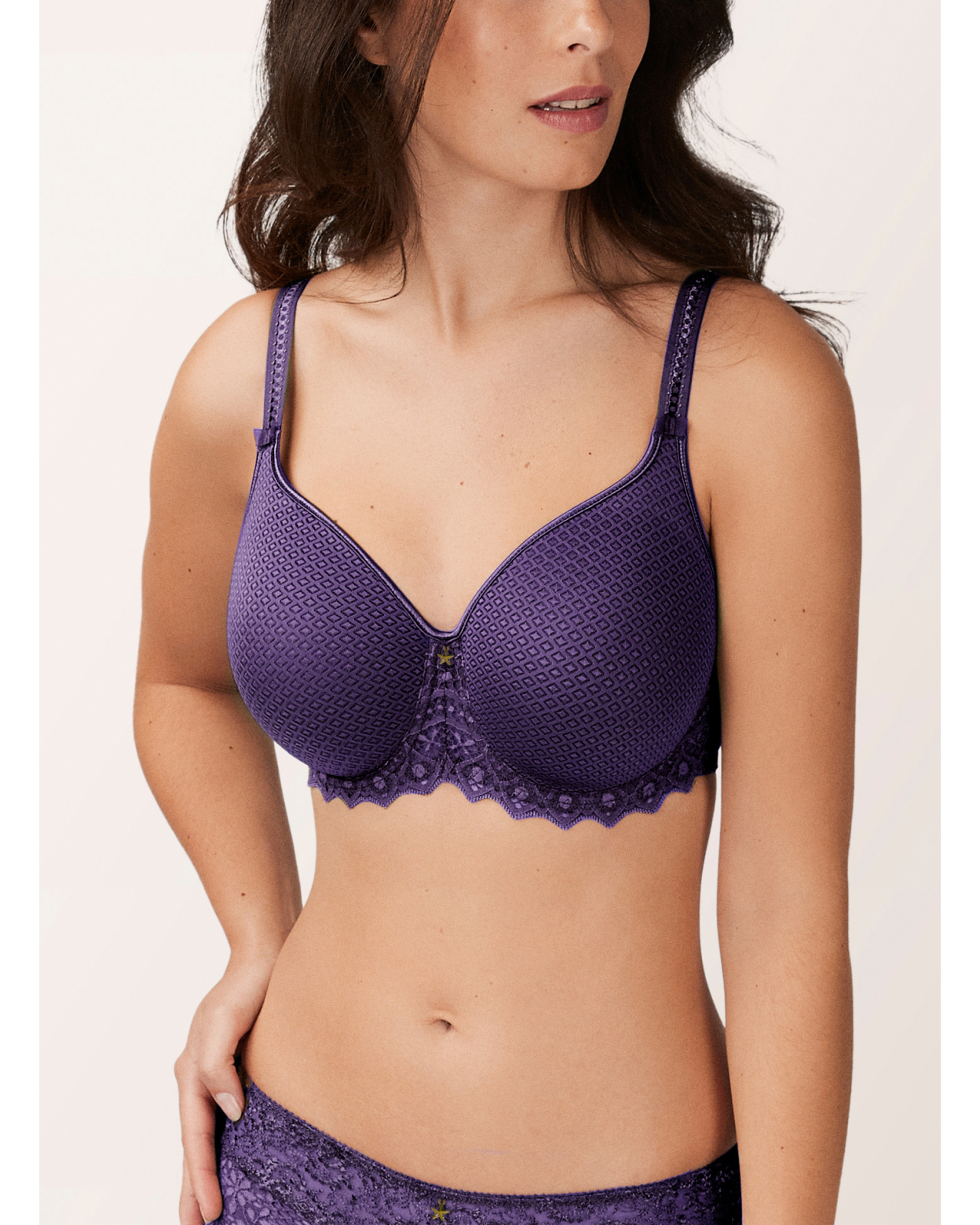 Invisible full cup bra CASSIOPEE Dark Purple