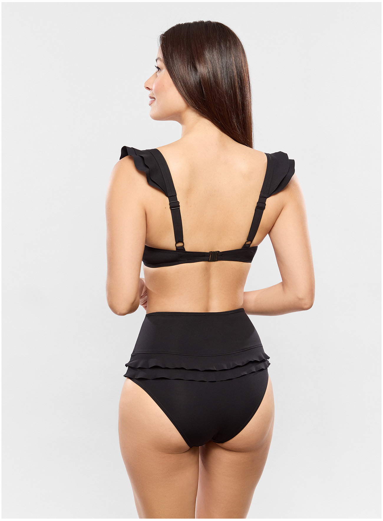 High-Waist Klassische Bikinislip GLAM Noir