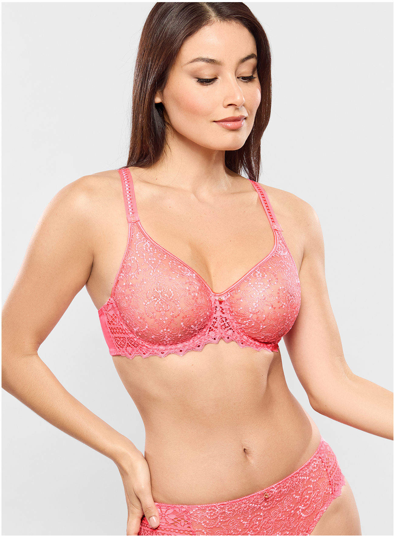 Unsichtbarer hochgeschnittener BH CASSIOPEE Electric Pink